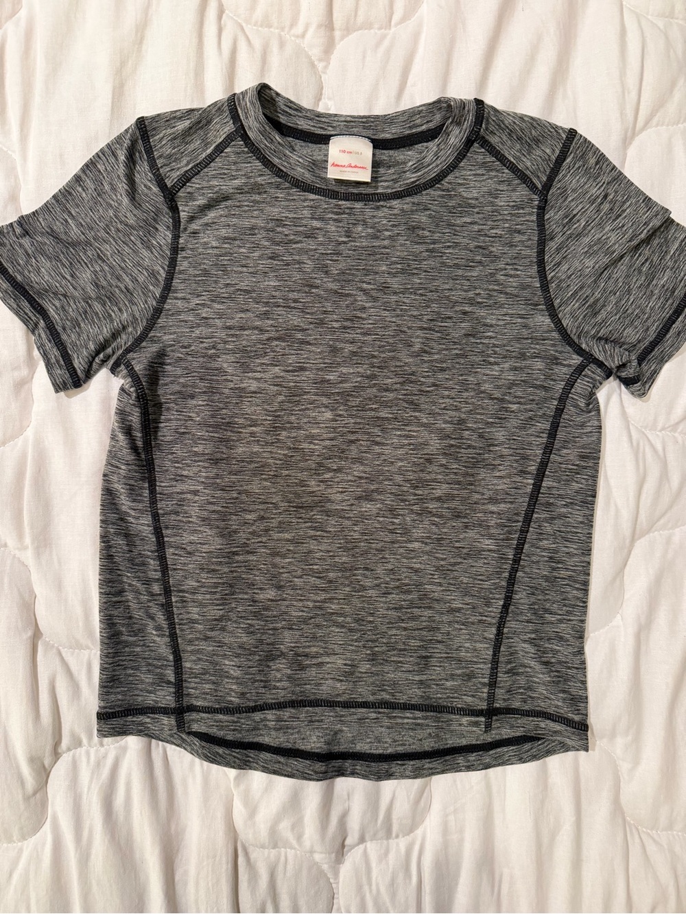 Hanna Andersson Gray Heather Active Short Sleeve Tee